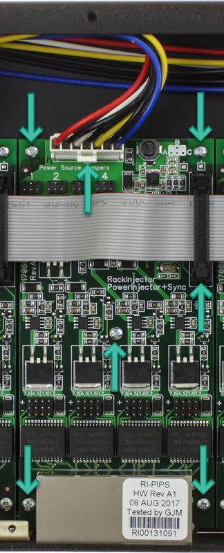 Board Screw and Connector Locations